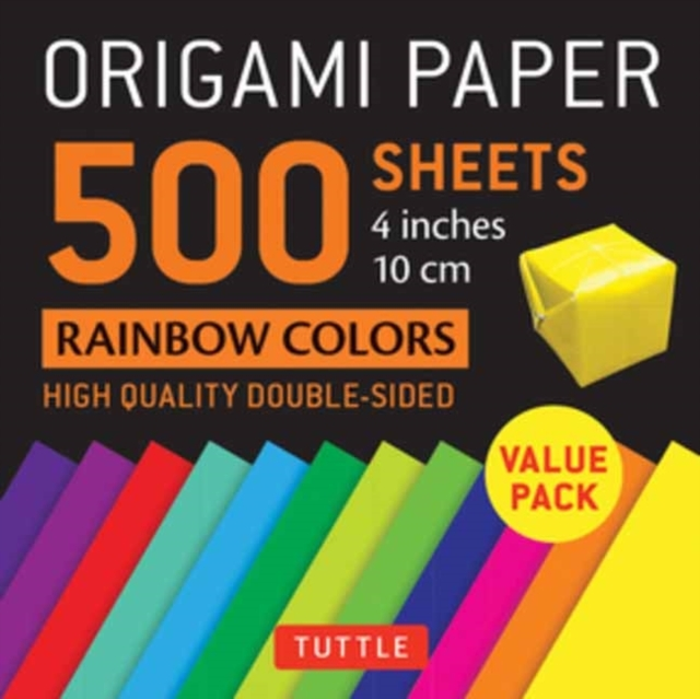Origami Paper 500 Sheets Rainbow Colors 4" 10 Cm Tuttle Orig