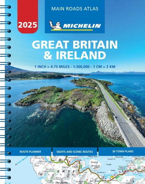 Billede af Great Britain & Ireland 2025 - Mains Roads Atlas (A4-Spiral)