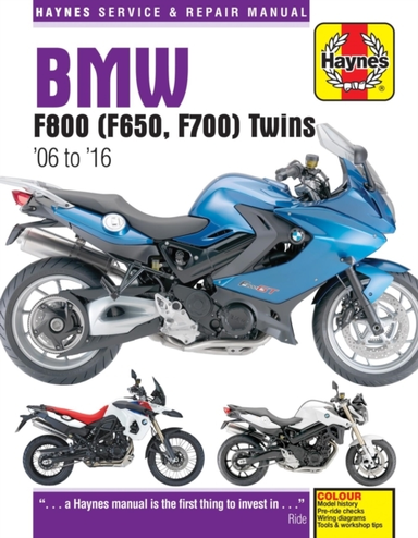 Bmw F650, F700 & F800 Twins 06-16 Haynes Repair Manual