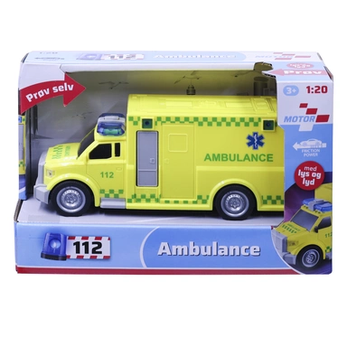 Ambulance med lys og lyd