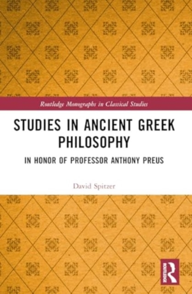Studies In Ancient Greek Philosophy In Honor Of Professor An