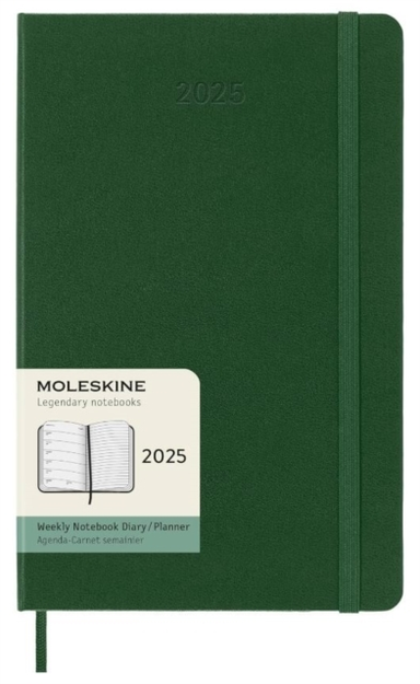 Moleskine 2025 12-Month Weekly Large Hardcover Notebook Myrtle Green