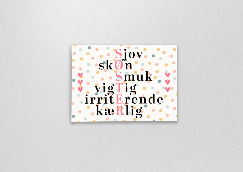 Magnet med citat søster, du er fantastisk