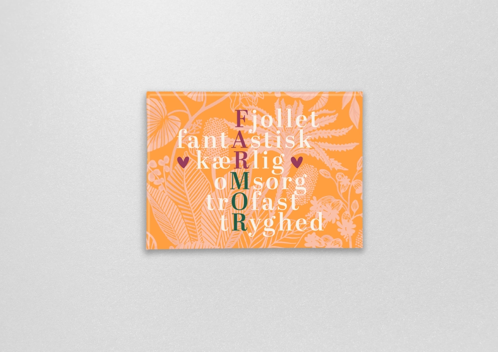 Magnet med citat farmor, du er fantastisk