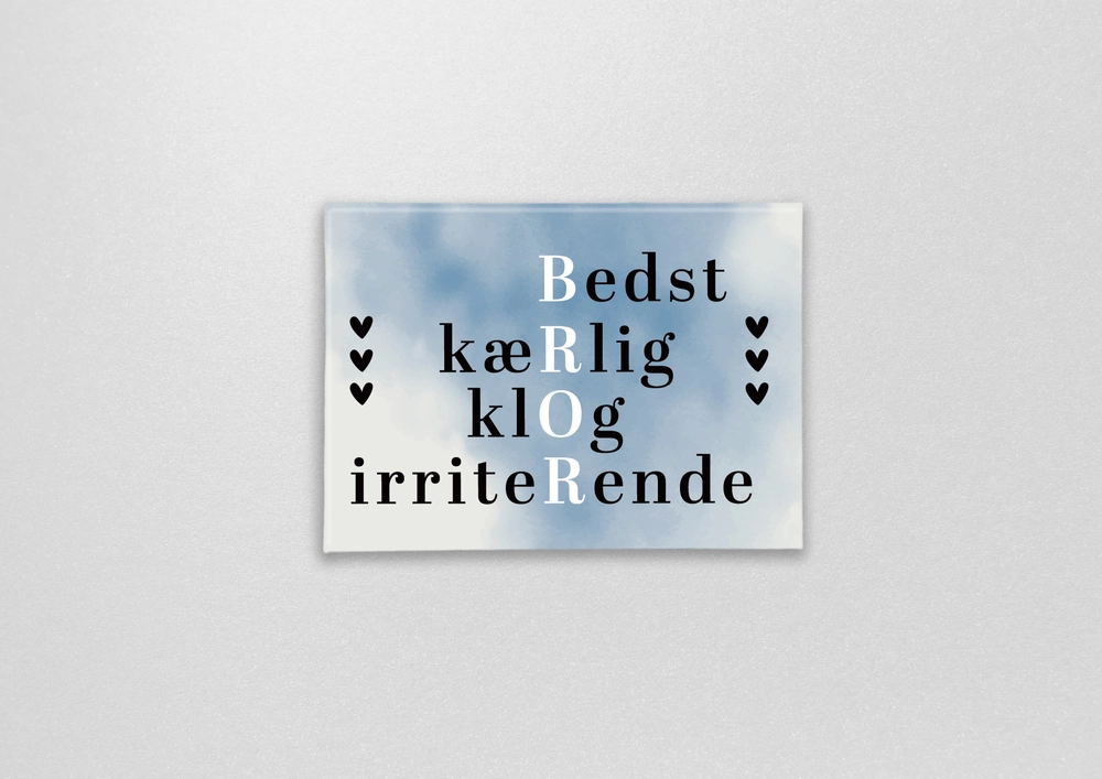 Magnet med citat bror, du er fantastisk