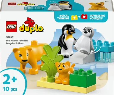 10442 DUPLO Town Vilde dyrefamilier: pingviner og løver