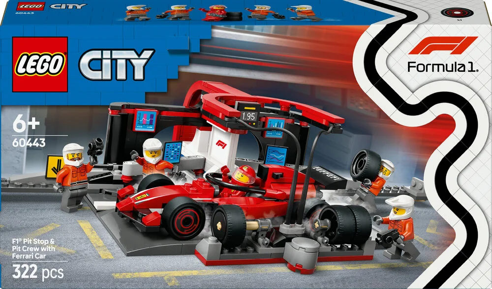 60443 LEGO City F1 ®-pitstop og pitcrew med Ferrari-bil