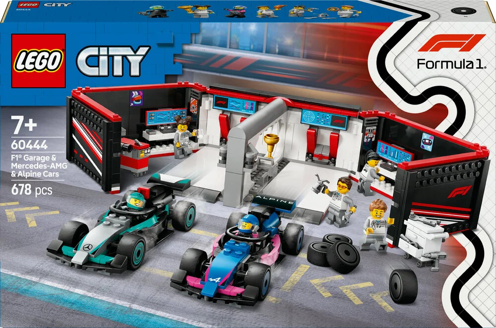 60444 LEGO City F1 ®-garage: Mercedes-AMG og Alpine-biler