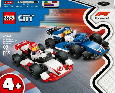 60464 City F1® Williams Racing og Haas F1®-racerbiler