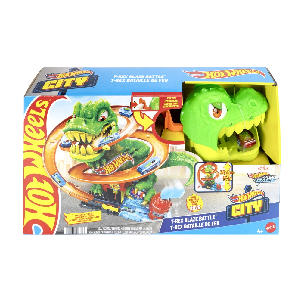 Hot Wheels City T-Rex Brandstation