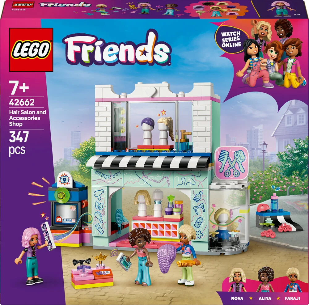 Lego Friends - Hårsalon og tilbehørsbutik (7+, 347 dele)