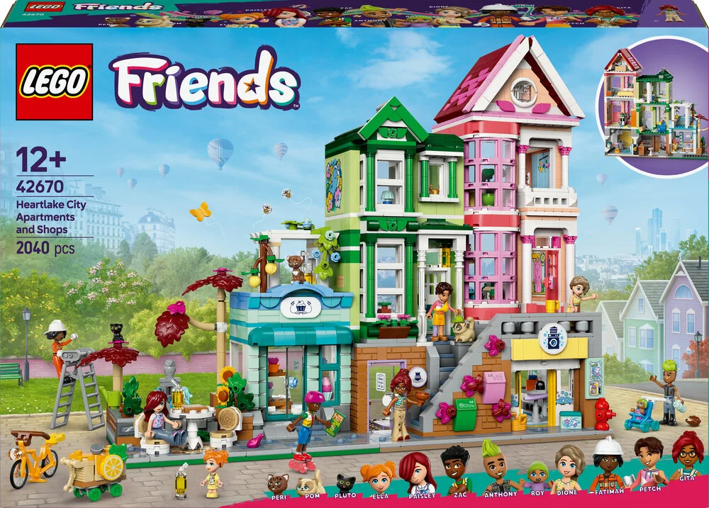 LEGO Friends 42670 Heartlake City lejligheder og butikker