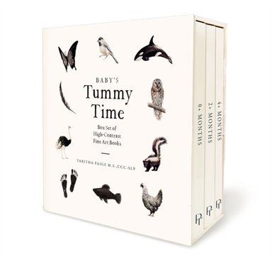 Baby'S Tummy Time Book Box Seta 3-Book Box Set Of High-Contr