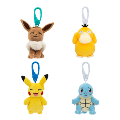 POKEMON PLUSH CLIP ON W12 ASST