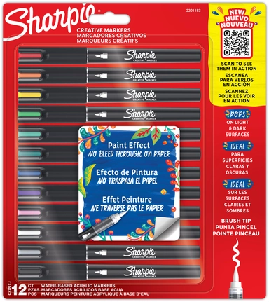 Sharpie Creative paint marker penselspids 12 ASS