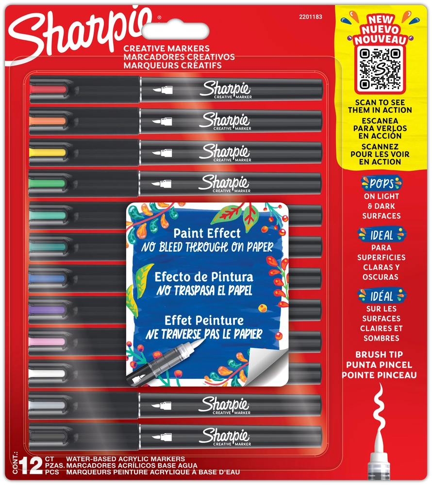 Sharpie Creative paint marker penselspids 12 ASS billede