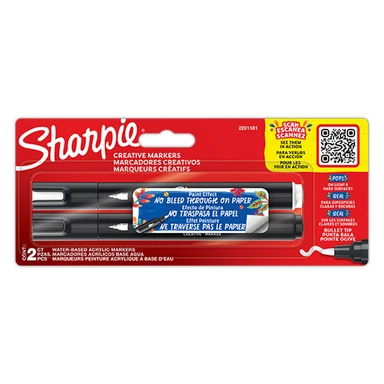 Sharpie Creative paint marker sort og hvid 