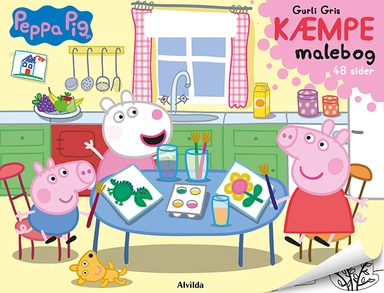 Peppa Pig - Gurli Gris - KÆMPE malebog (malebog med håndtag)