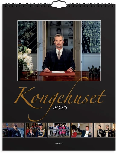 Mayland vægkalender 2026 Kongehuset 29,5 x 39 cm