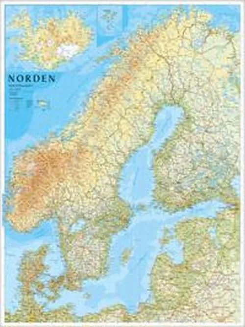 Norden väggkarta