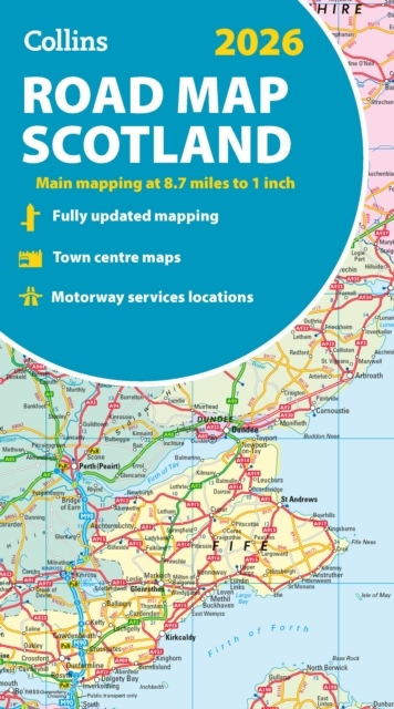 2026 Collins Road Map Of Scotland Folded Road Map