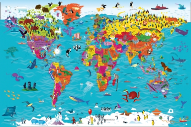 Collins Children’S World Wall Map An Illustrated Poster For
