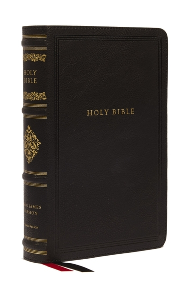 Kjv Large Print Reference Bible, Black Leathersoft, Red Lett