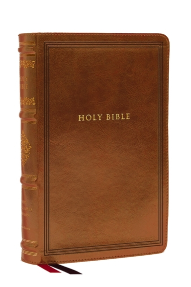 Nkjv Large Print Reference Bible, Brown Leathersoft, Red Let