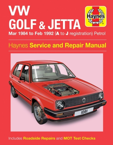 Vw Golf & Jetta Mk 2 Petrol Mar 84 - Feb 92 Haynes Repair Ma