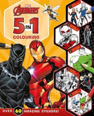 Marvel Avengers 5 In 1 Colouring