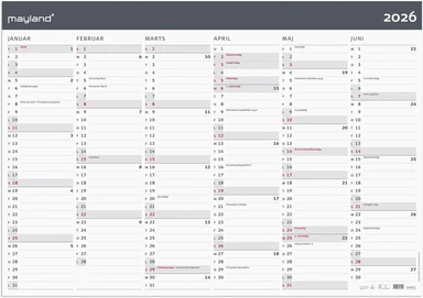 Kæmpekalender 2026 moderne 2x6 mdr