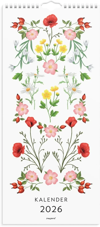 Vægkalender 2026 blomster