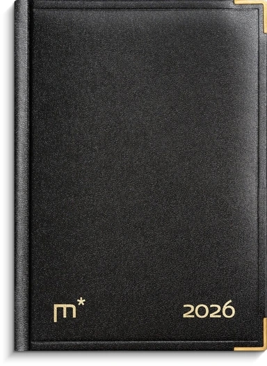 Kalender årbog 2026 dag kunstskind sort