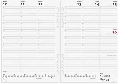 Kalender system 2026 uge a5 refill