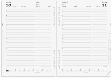 Kalender system 2026 dag a5 refill