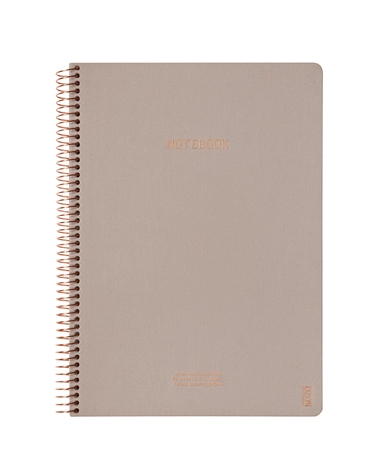 Notesbog KOZO A4 sand linjeret