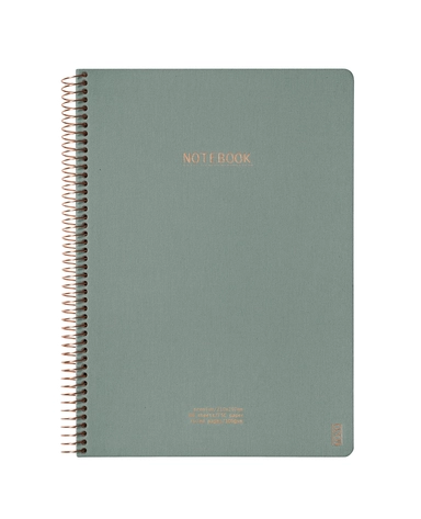Notesbog KOZO A4 aloe vera linjeret