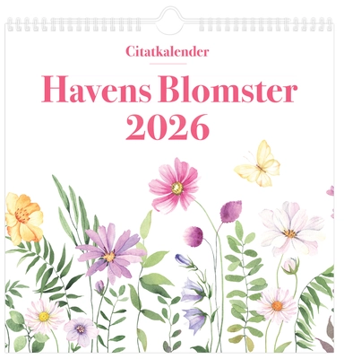 VÆGkalender 2026 HAVENS BLOMSTER 29,5 x 29,5 cm
