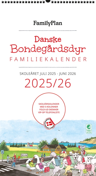 FamilyPlan Skoleåret 25/26 Dyr M/5 KOLONNER