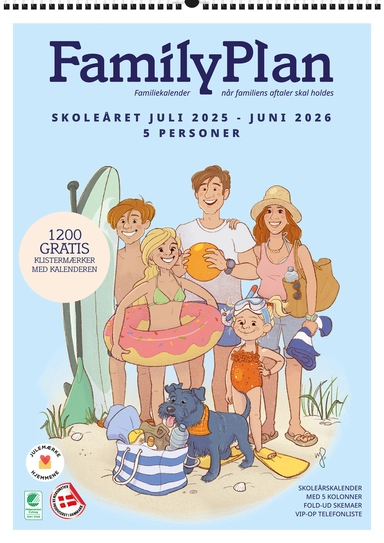 FamilyPlan Skoleåret 2025/2026 M/5 KOLONNER