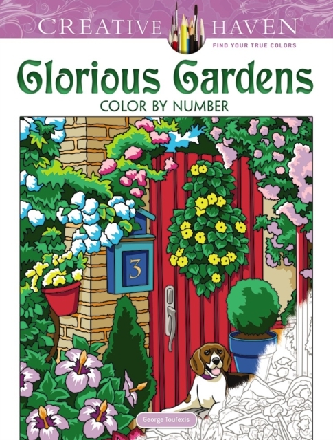 Creative Haven Glorious Gardens Color By Number Coloring Boo