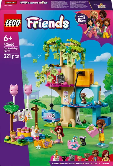 42666 LEGO Friends Katte-fødselsdagsfest og trætophus