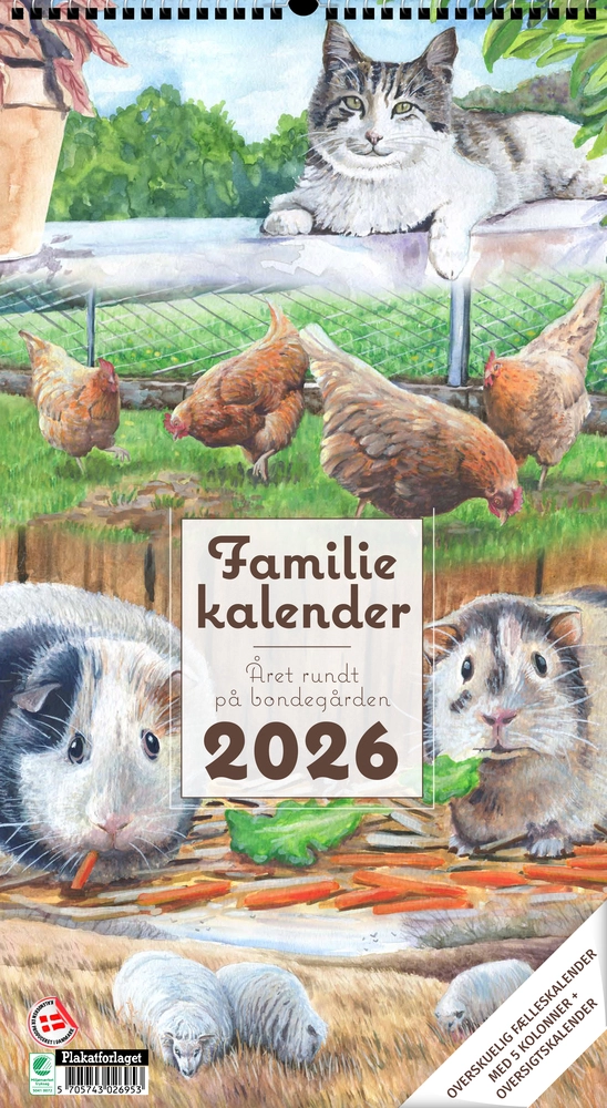 Familiekalender Året Rundt På Bondegården 2026