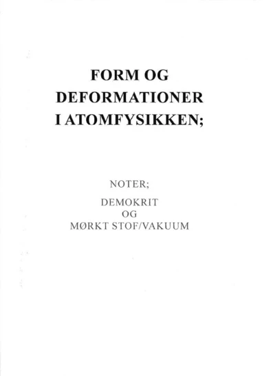 FORM OG DEFORMATION