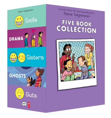 Raina Telgemeier Five Book Collection: Smile, Drama, Sisters
