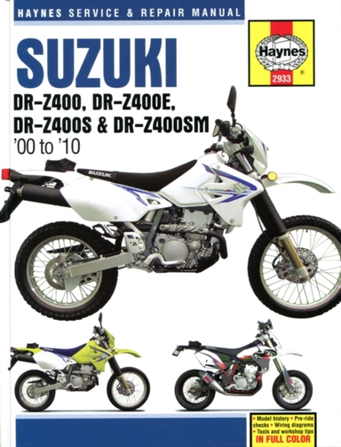 Suzuki Dr-z400 Dr-z400e Dr-z400s & Dr-z400sm (00 to 10)