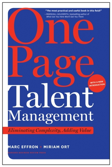 One Page Talent Management With a New Introductioneliminati