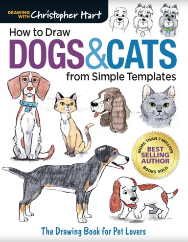 How to Draw Dogs & Cats From Simple Templates