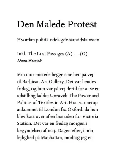 Den Malede Protest Inkl. The Lost Passages (A) — (G)
