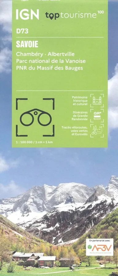 TOP100: D73: Savoie - Chambery Albertville Parc national de la Vanoise PNR du Massif des Bauges